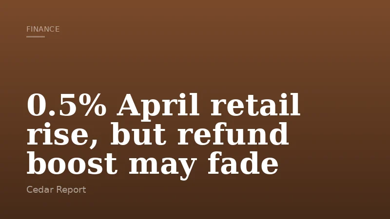 0.5% April retail rise, but refund boost may fade