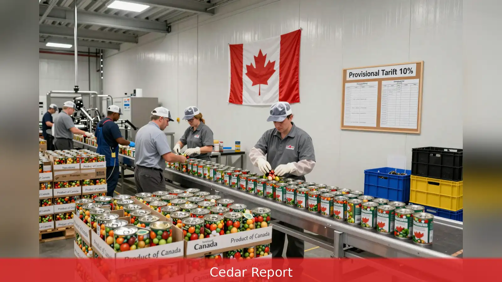 10% tariff on canned vegetables shields Canadian processors