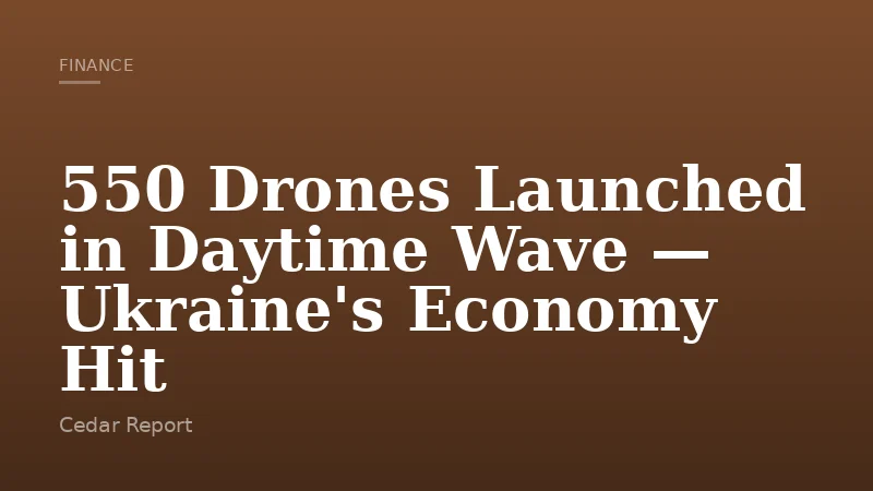 550 Drones Launched in Daytime Wave — Ukraine's Economy Hit