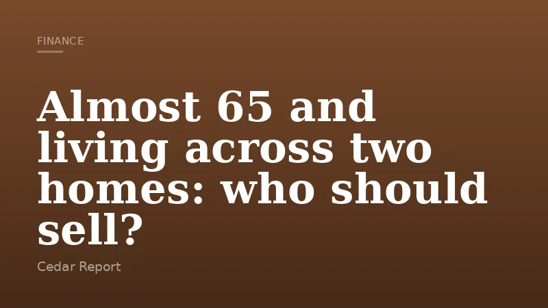 Almost 65 and living across two homes: who should sell?