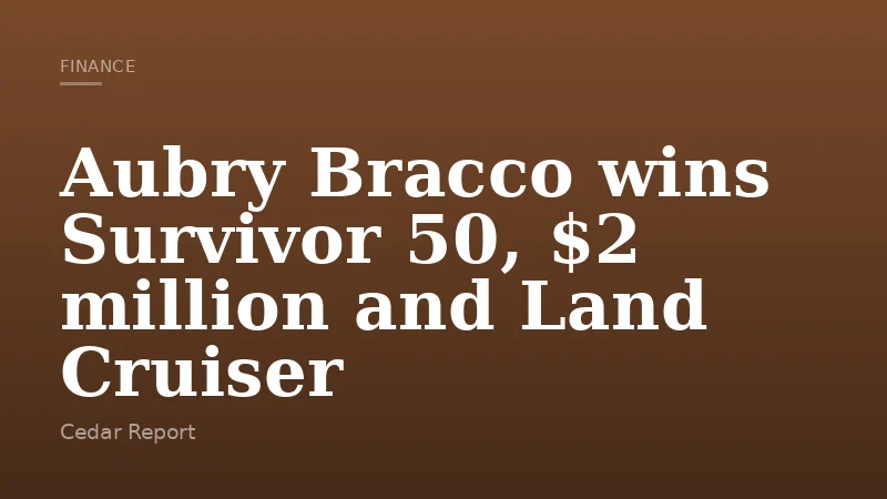 Aubry Bracco wins Survivor 50, $2 million and Land Cruiser