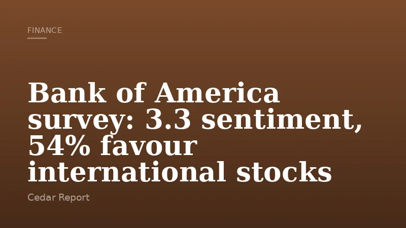 Bank of America survey: 3.3 sentiment, 54% favour international stocks