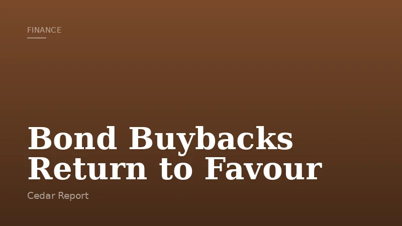 Bond Buybacks Return to Favour