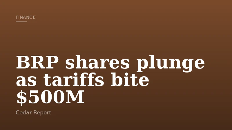 BRP shares plunge as tariffs bite $500M