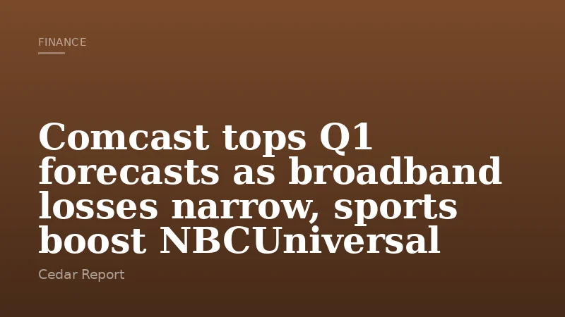 Comcast tops Q1 forecasts as broadband losses narrow, sports boost NBCUniversal