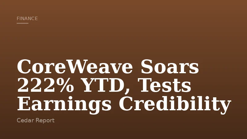 CoreWeave Soars 222% YTD, Tests Earnings Credibility