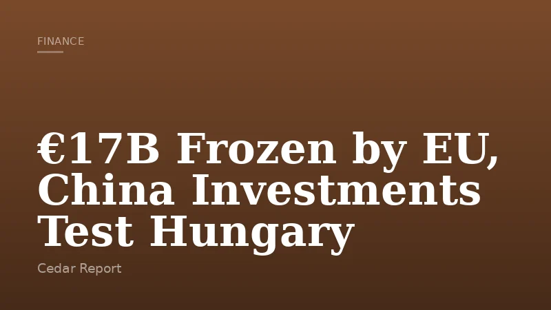 €17B Frozen by EU, China Investments Test Hungary