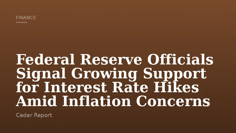 Federal Reserve Officials Signal Growing Support for Interest Rate Hikes Amid Inflation Concerns
