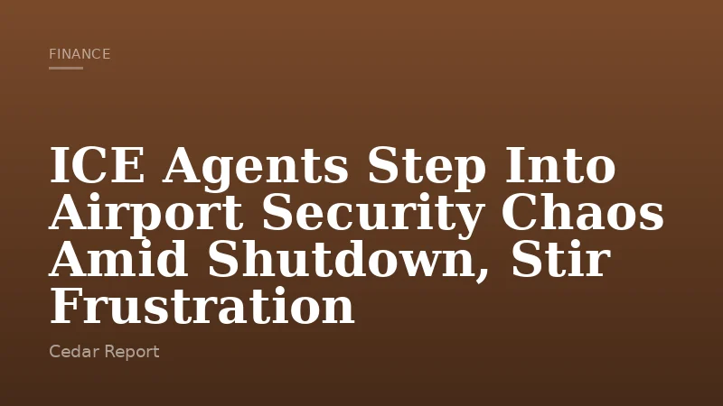 ICE Agents Step Into Airport Security Chaos Amid Shutdown, Stir Frustration