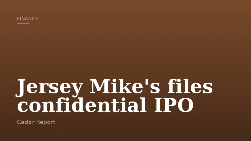 Jersey Mike's files confidential IPO