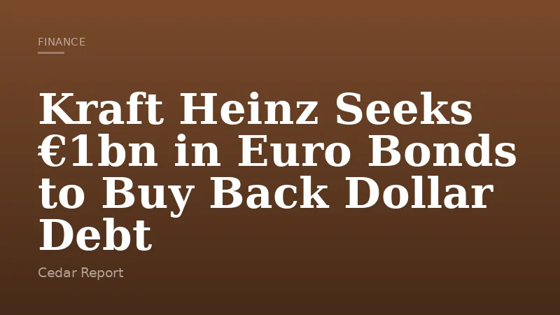 Kraft Heinz Seeks €1bn in Euro Bonds to Buy Back Dollar Debt