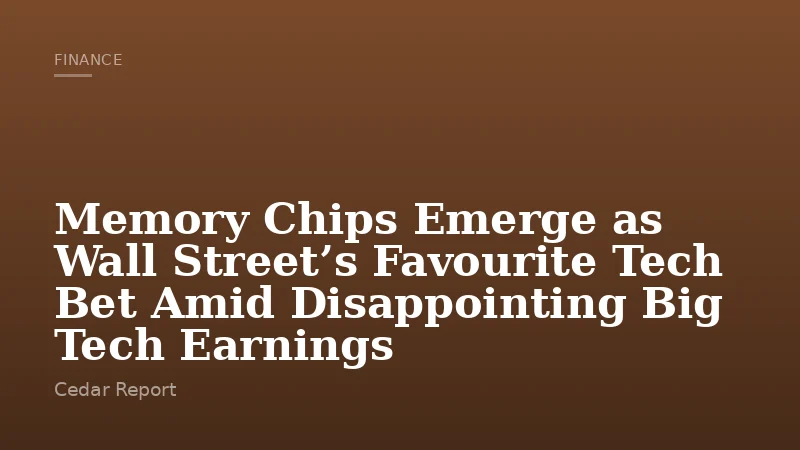 Memory Chips Emerge as Wall Street’s Favourite Tech Bet Amid Disappointing Big Tech Earnings