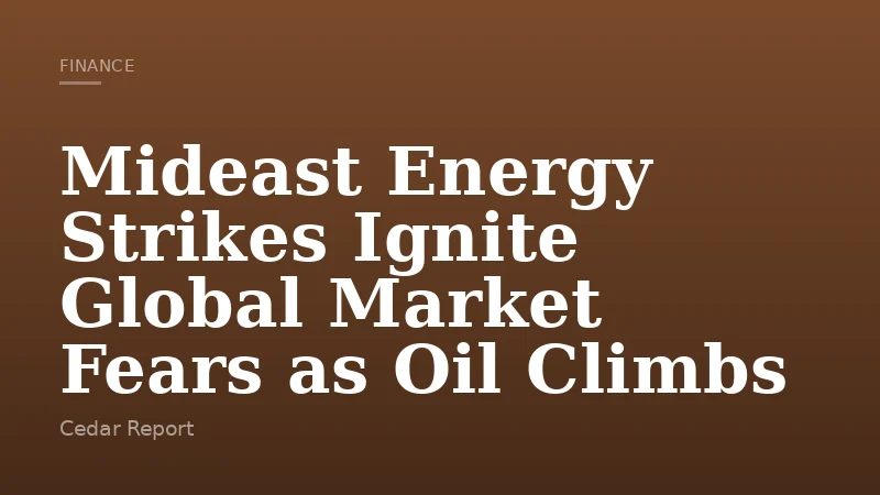 Mideast Energy Strikes Ignite Global Market Fears as Oil Climbs