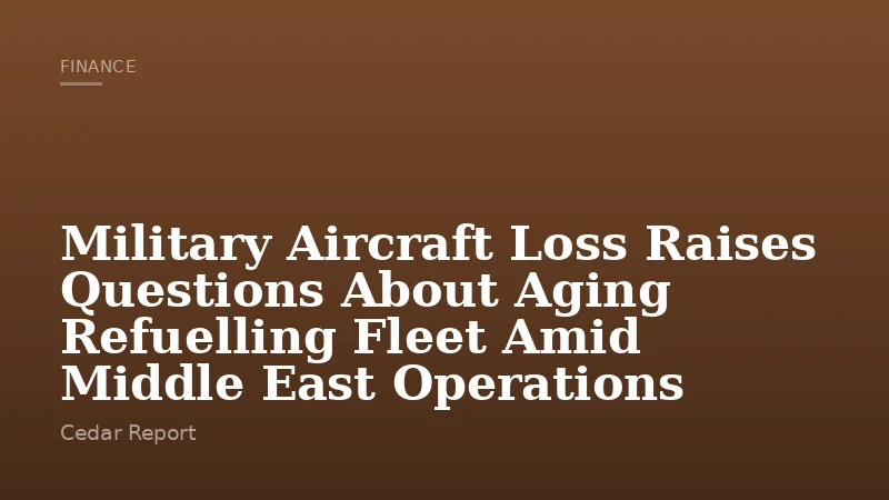 Military Aircraft Loss Raises Questions About Aging Refuelling Fleet Amid Middle East Operations