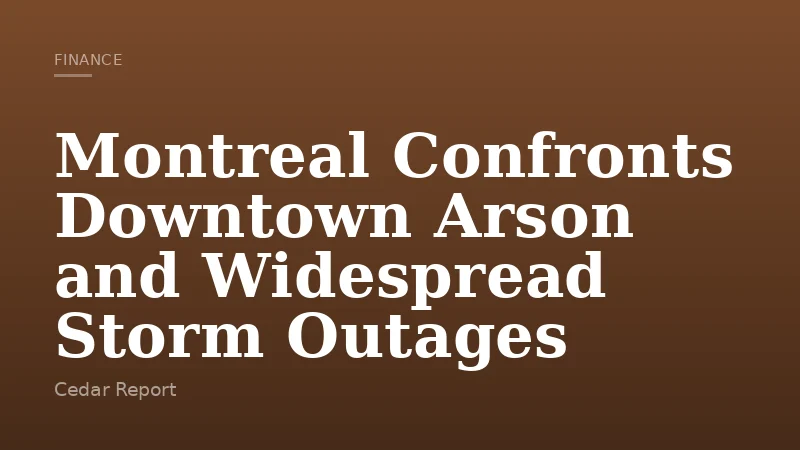 Montreal Confronts Downtown Arson and Widespread Storm Outages