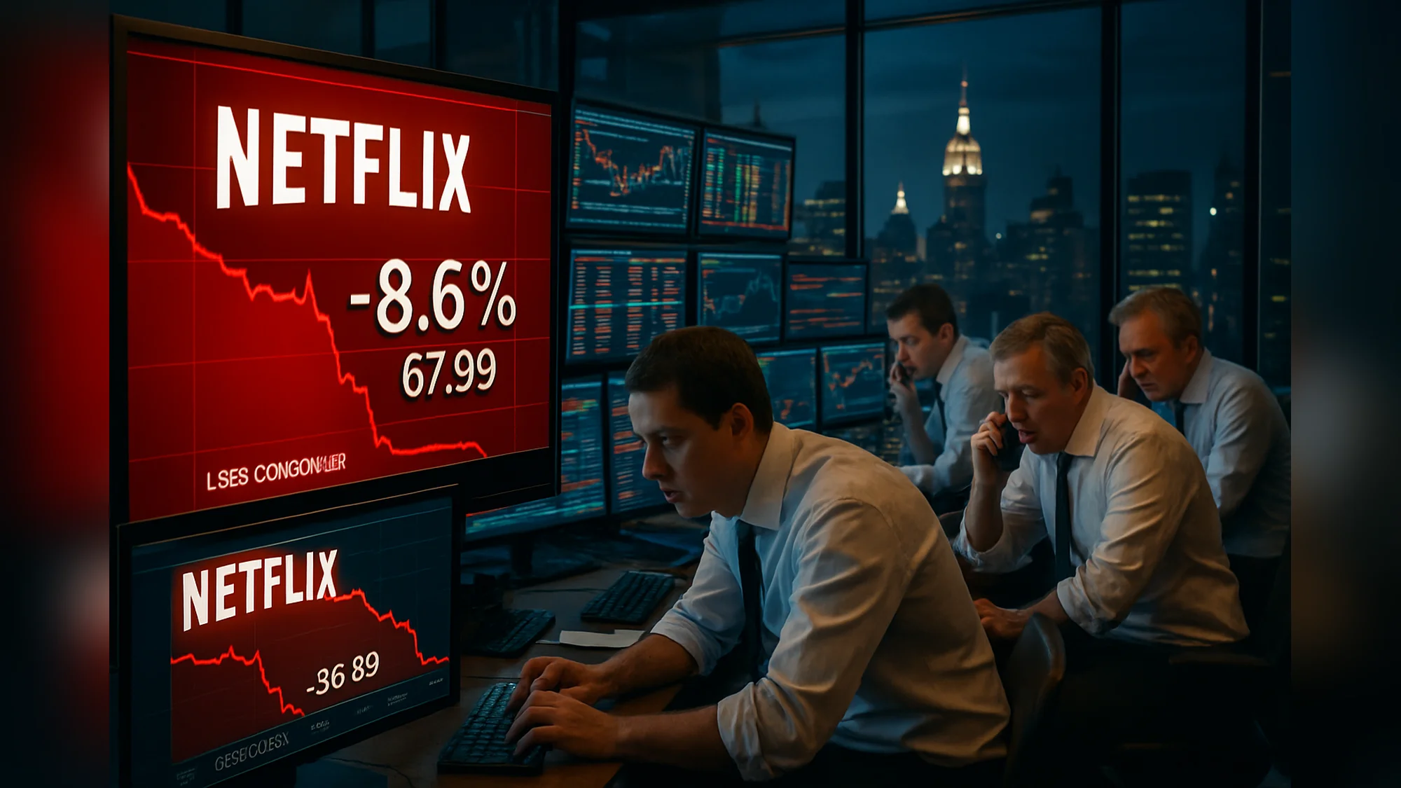 Netflix stock falls 8.6% after soft third-quarter guidance