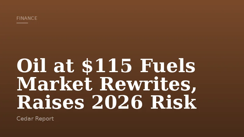 Oil at $115 Fuels Market Rewrites, Raises 2026 Risk