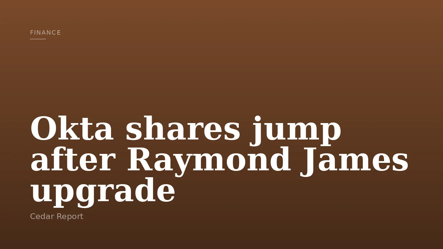 Okta shares jump after Raymond James upgrade