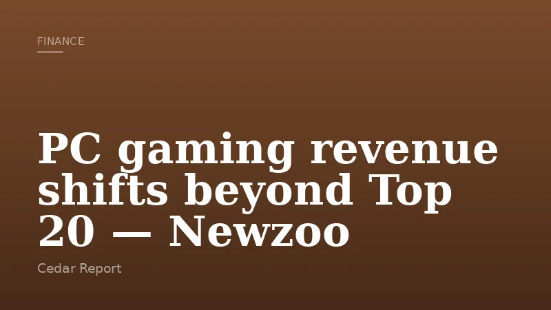 PC gaming revenue shifts beyond Top 20 — Newzoo
