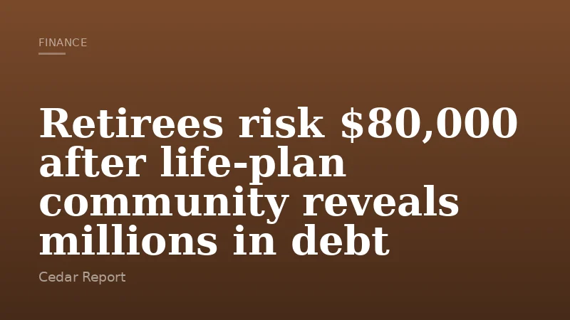 Retirees risk $80,000 after life-plan community reveals millions in debt