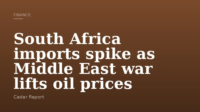 South Africa imports spike as Middle East war lifts oil prices