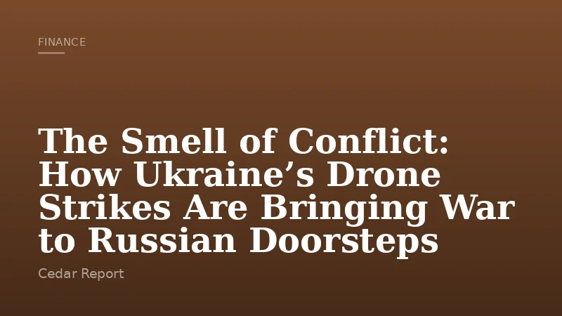 The Smell of Conflict: How Ukraine’s Drone Strikes Are Bringing War to Russian Doorsteps