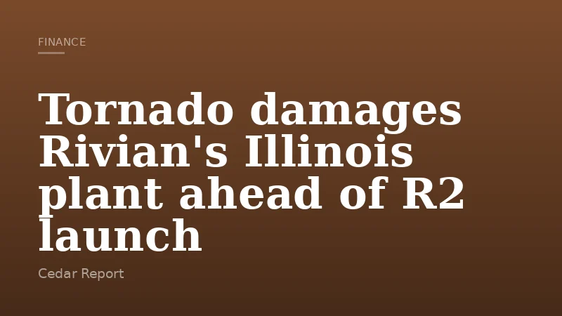 Tornado damages Rivian's Illinois plant ahead of R2 launch