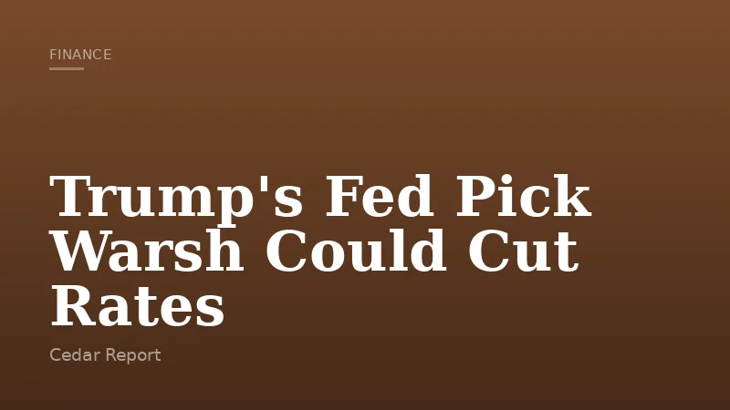 Trump's Fed Pick Warsh Could Cut Rates