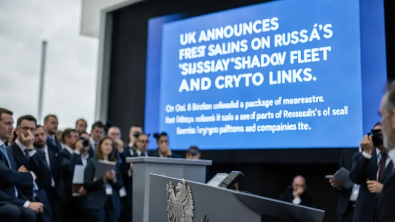 UK announces fresh sanctions on Russia’s “shadow fleet” and crypto links