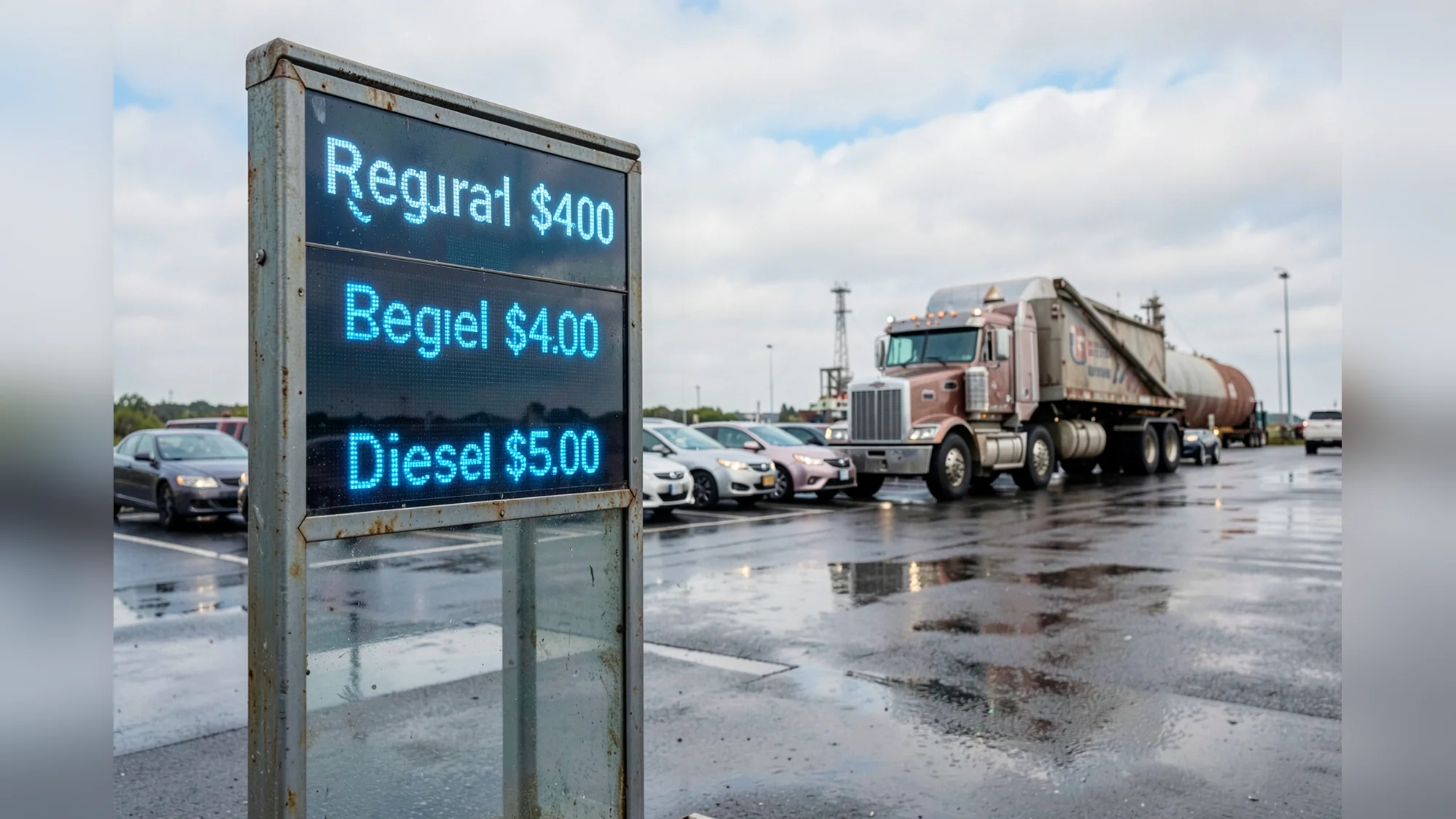 US gas prices hit $4 a gallon again, diesel above $5