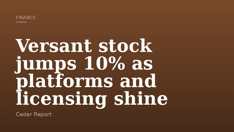 Versant stock jumps 10% as platforms and licensing shine