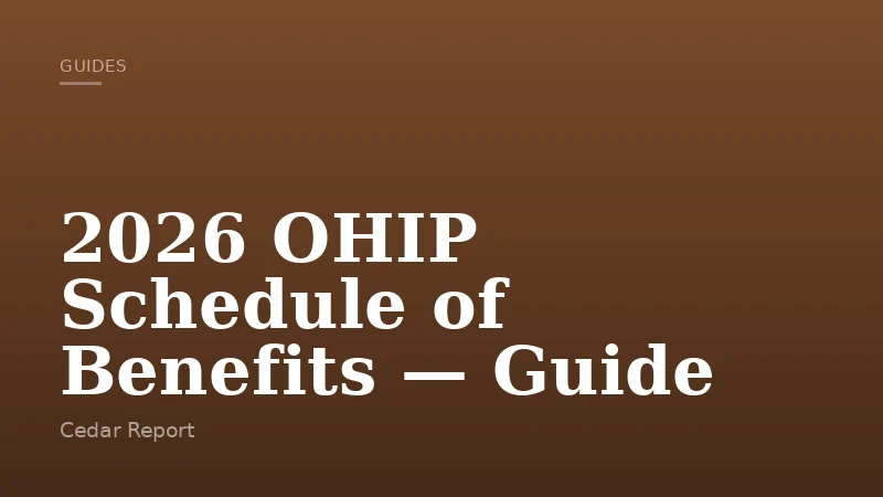 2026 OHIP Schedule of Benefits — Guide