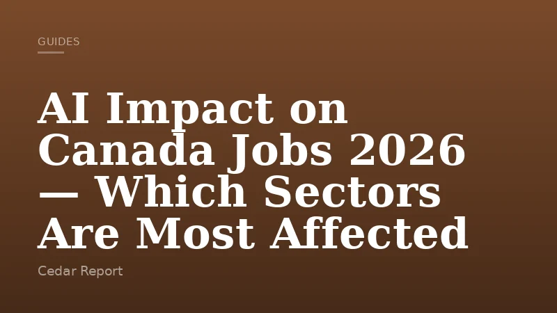 AI Impact on Canada Jobs 2026 — Which Sectors Are Most Affected