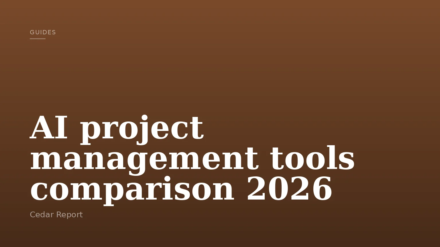 AI project management tools comparison 2026