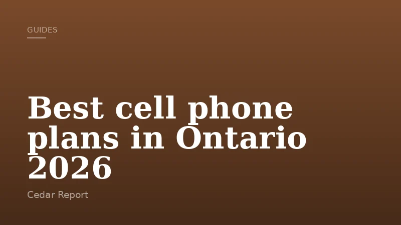Best cell phone plans in Ontario 2026