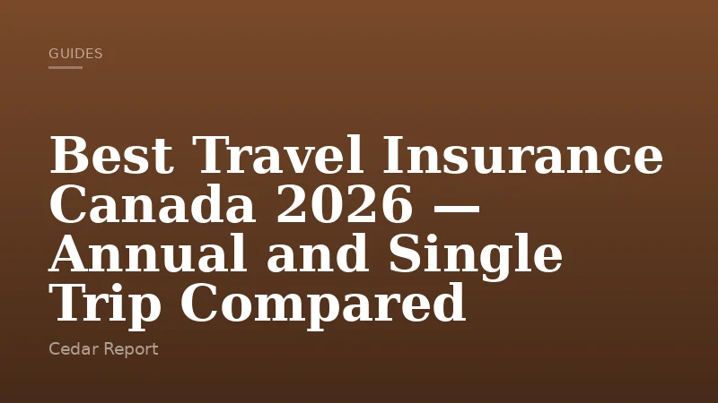 Best Travel Insurance Canada 2026 — Annual and Single Trip Compared