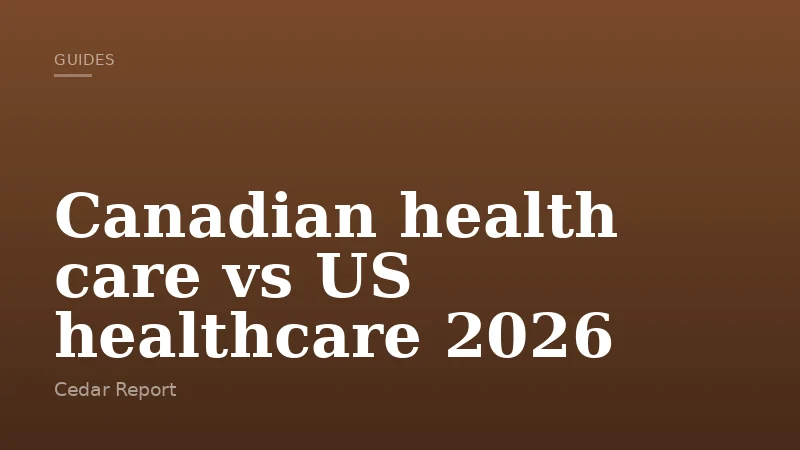 Canadian health care vs US healthcare 2026