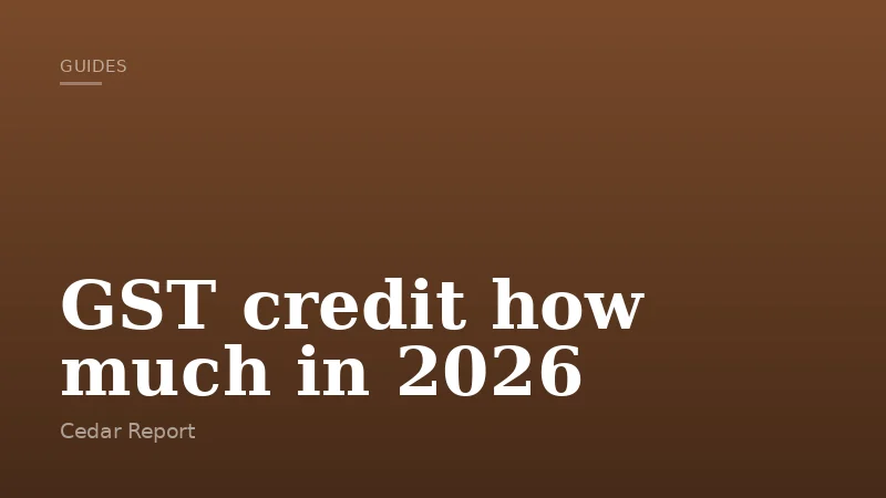 GST credit how much in 2026