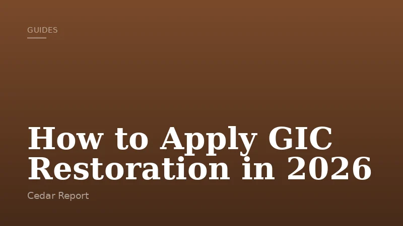 How to Apply GIC Restoration in 2026