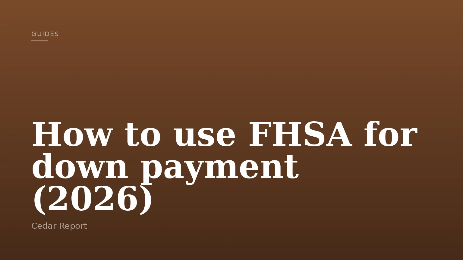 How to use FHSA for down payment (2026)