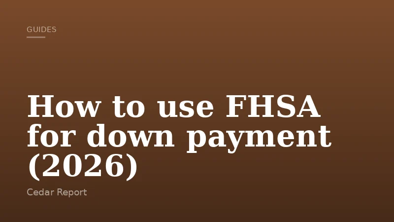 How to use FHSA for down payment (2026)