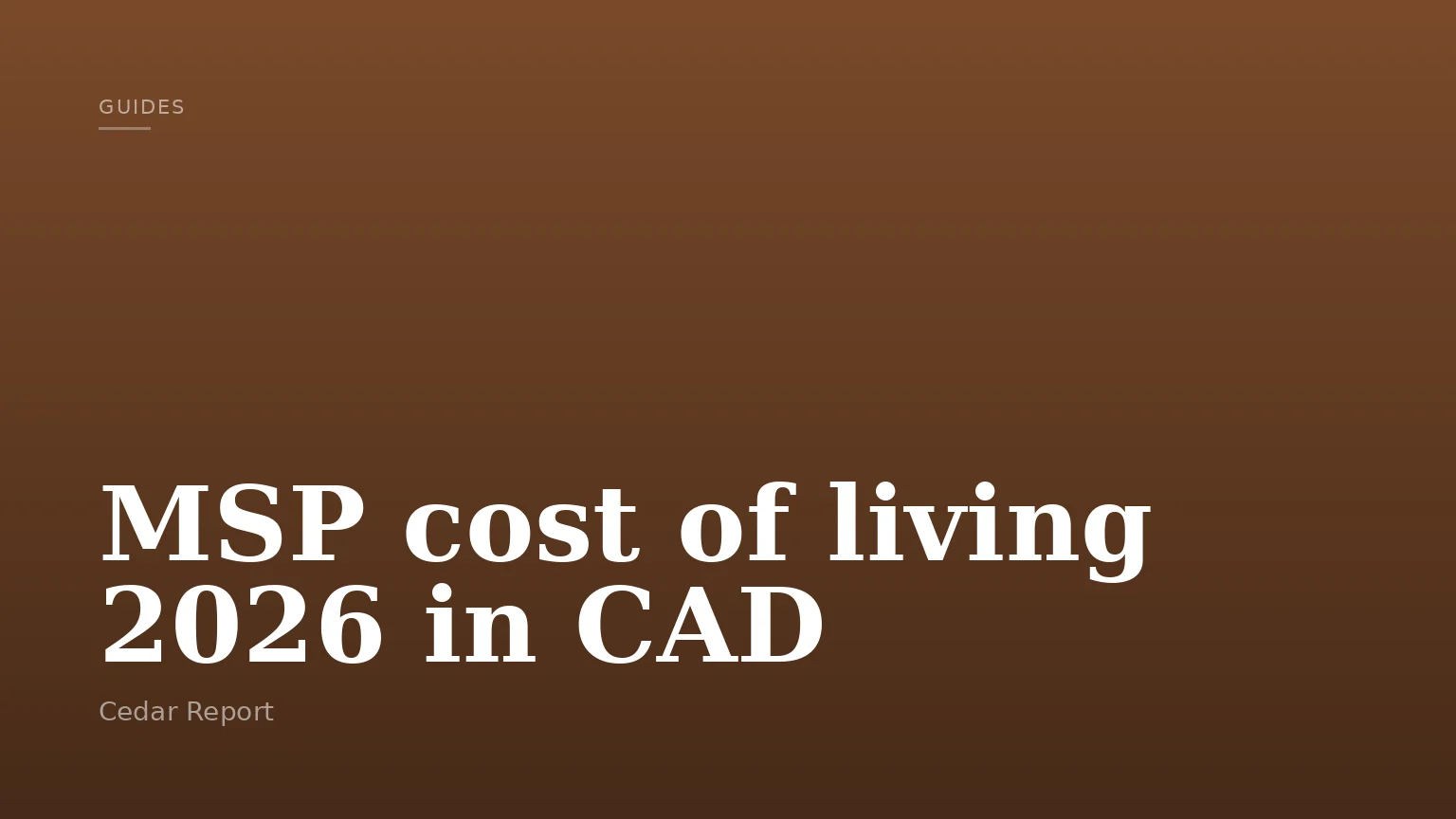 MSP cost of living 2026 in CAD
