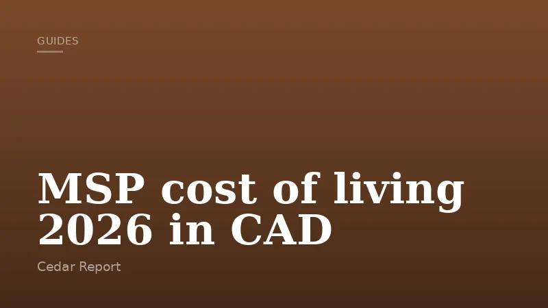 MSP cost of living 2026 in CAD