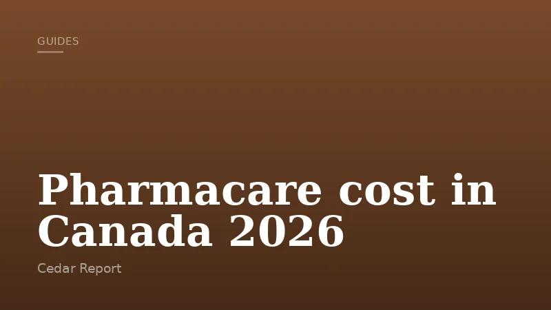 Pharmacare cost in Canada 2026