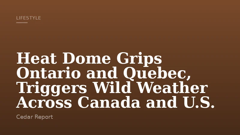 Heat Dome Grips Ontario and Quebec, Triggers Wild Weather Across Canada and U.S.