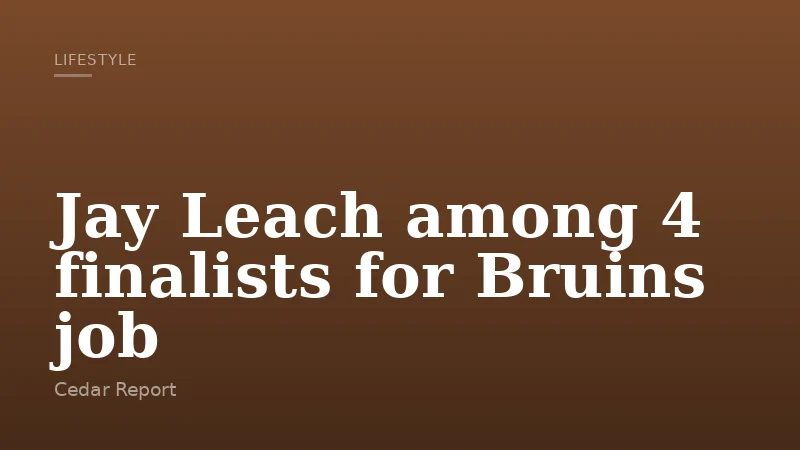 Jay Leach among 4 finalists for Bruins job
