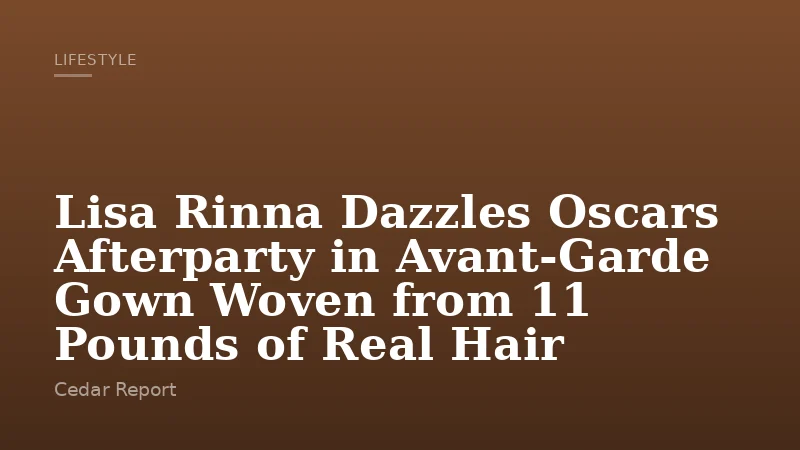 Lisa Rinna Dazzles Oscars Afterparty in Avant-Garde Gown Woven from 11 Pounds of Real Hair