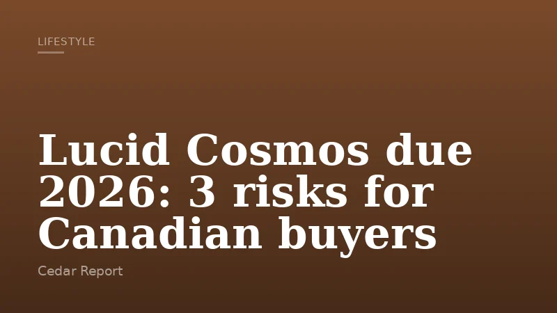 Lucid Cosmos due 2026: 3 risks for Canadian buyers