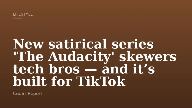 New satirical series 'The Audacity' skewers tech bros — and it’s built for TikTok