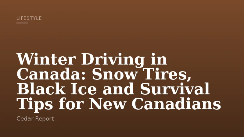 Winter Driving in Canada: Snow Tires, Black Ice and Survival Tips for New Canadians